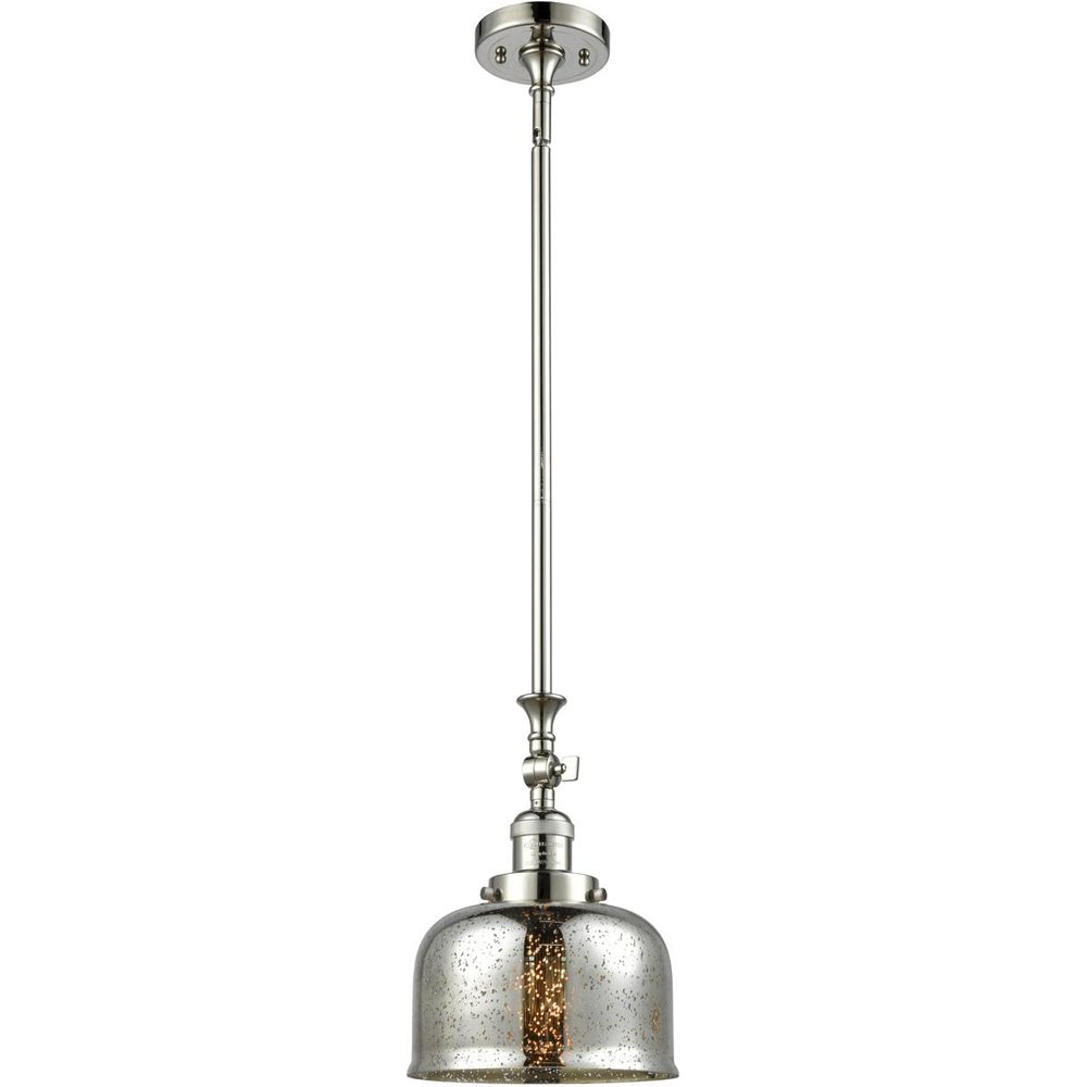 Innovations 206-PN-G78-LED 1 Light Vintage Dimmable LED Mini Pendant, Polished Nickel