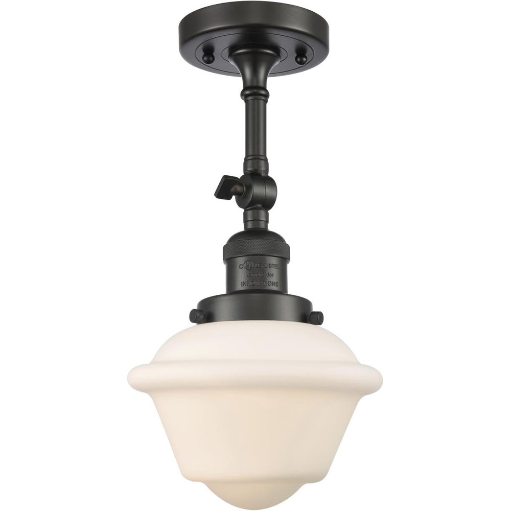 Innovations 201F-OB-G531-LED LED Semi-Flush Mount from Franklin Restoration Collection