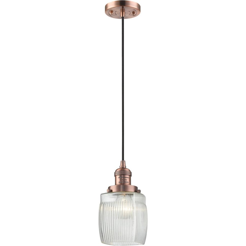 Innovations 201C-AC-G302-LED LED Mini Pendant from Franklin Restoration Collection