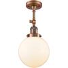 Innovations 203-AC-G201-8 1 Light Sconce, Antique Copper view 4