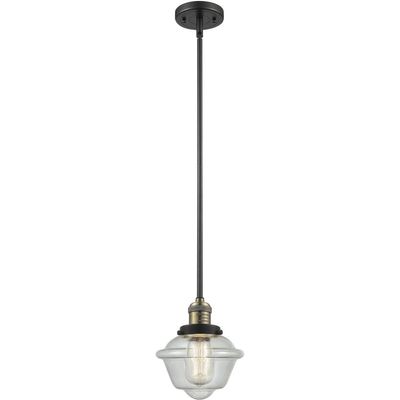 Innovations 201S-BAB-G534-LED Transitional LED Mini Pendant from Franklin Restoration Collection in Two-Tone Finish,
