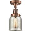 Innovations 517-1CH-AC-G58-LED 1 Light Vintage Dimmable LED Semi-Flush Mount, Antique Copper view 1