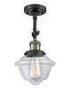 Innovations 201F-BAB-G532 1 Light Semi-Flush Mount, Black Antique Brass view 1