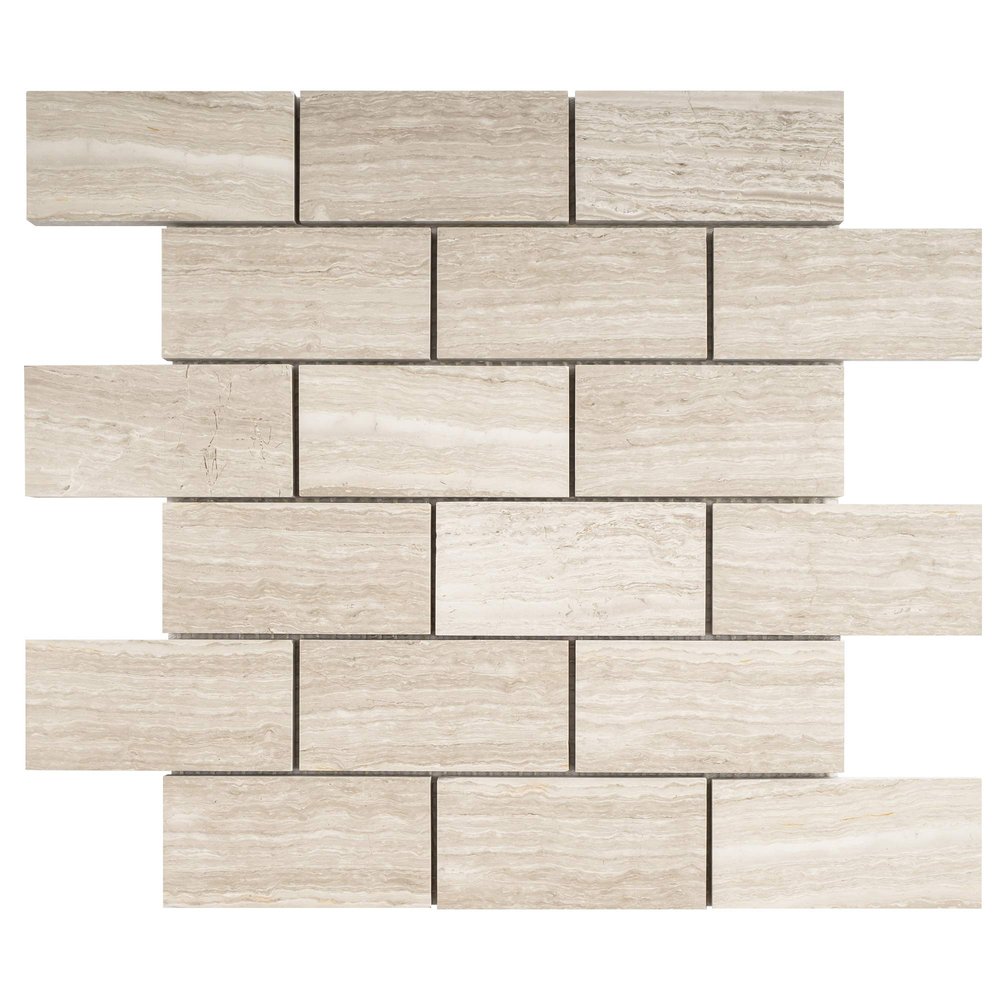 TWOBEG-01 2x4 Wooden Beige Brick Subway Tile Marble Mosaic Sheet-Kitchen and Bath backsplash wall Tile,Floor Tile
