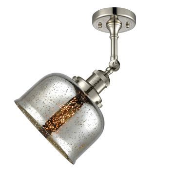 Innovations 201F-PN-G78 1 Light Semi-Flush Mount, Polished Nickel