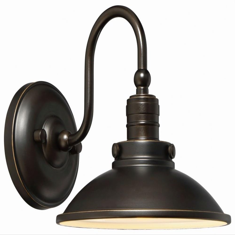 Minka Lavery 71163-143C-L Outdoor Wall Light Baytree Lane Exterior Wall Lantern, 1-Light LED 14 Watts, Oil Rubbed Bronze