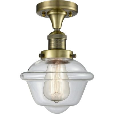 Innovations 517-1CH-AB-G532-LED 1 Light Vintage Dimmable LED Flush Mount, Antique Brass