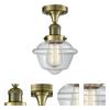 Innovations 517-1CH-AB-G532-LED 1 Light Vintage Dimmable LED Flush Mount, Antique Brass view 3