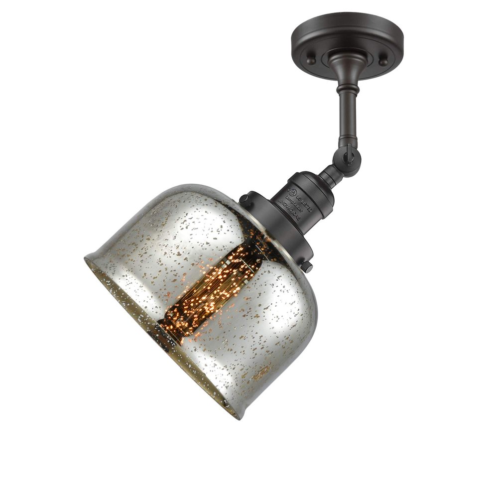 Innovations 201F-OB-G78 1 Light Semi-Flush Mount, Oil Rubbed Bronze