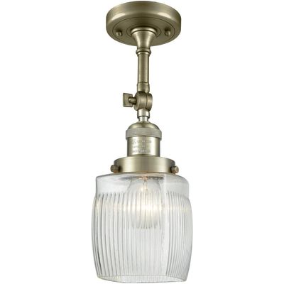 Innovations 201F-AB-G302-LED LED Semi-Flush Mount from Franklin Restoration Collection