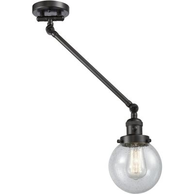 Innovations 237-OB-G204-6-LED 1 Light Vintage Dimmable LED Swing Arm, Oil Rubbed Bronze