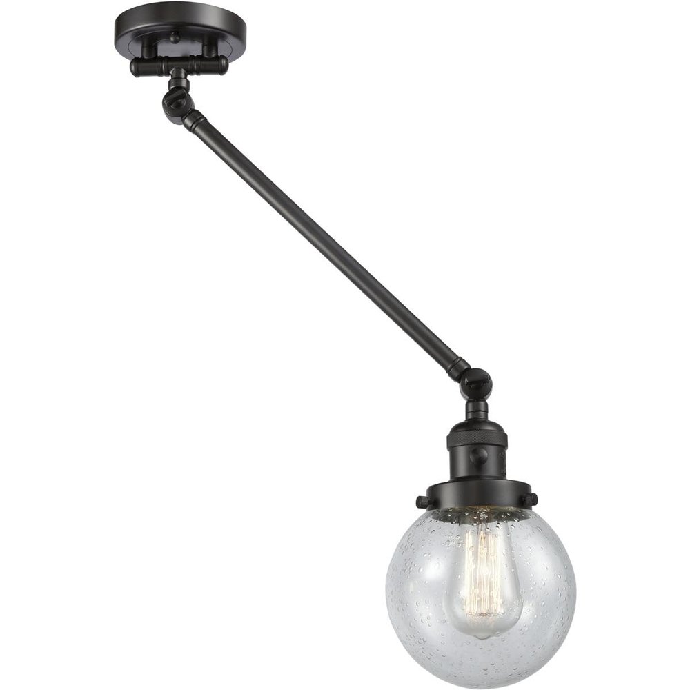 Innovations 237-OB-G204-6-LED 1 Light Vintage Dimmable LED Swing Arm, Oil Rubbed Bronze