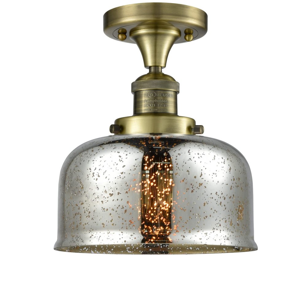 Innovations 517-1CH-AB-G78 1 Light Flush Mount, Antique Brass