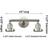 Innovations 208-PN-G302 2 Light Bathroom Fixture, Polished Nickel view 3
