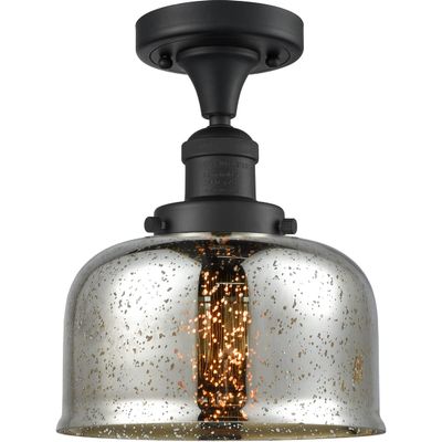 Innovations 517-1CH-BK-G78 1 Light Semi-Flush Mount, Matte Black