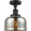 Innovations 517-1CH-BK-G78 1 Light Semi-Flush Mount, Matte Black view 1