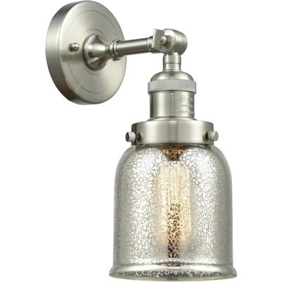 Innovations 201F-SN-G58 1 Light Semi-Flush Mount, Brushed Satin Nickel