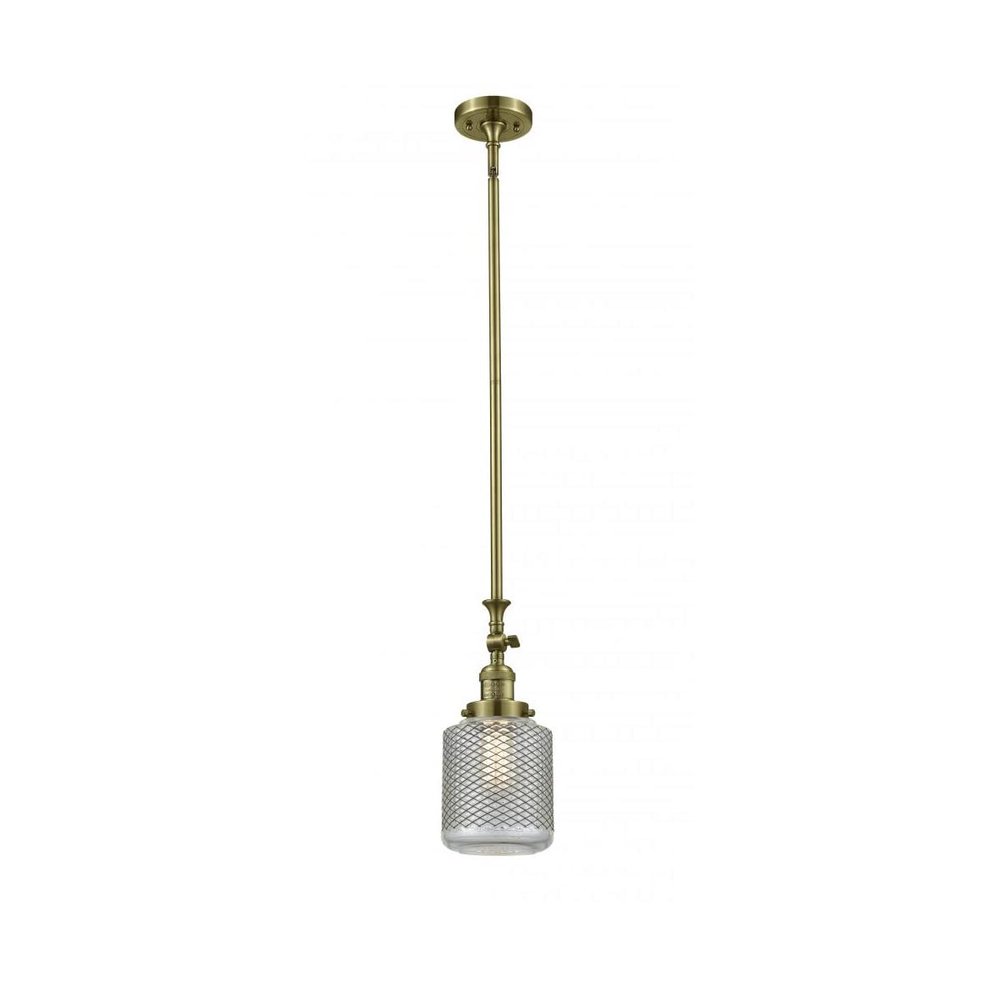 Innovations 206-AB-G262-LED 1 Light Vintage Dimmable LED Mini Pendant, Antique Brass