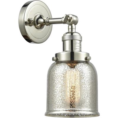 Innovations 201F-PN-G58 1 Light Semi-Flush Mount, Polished Nickel