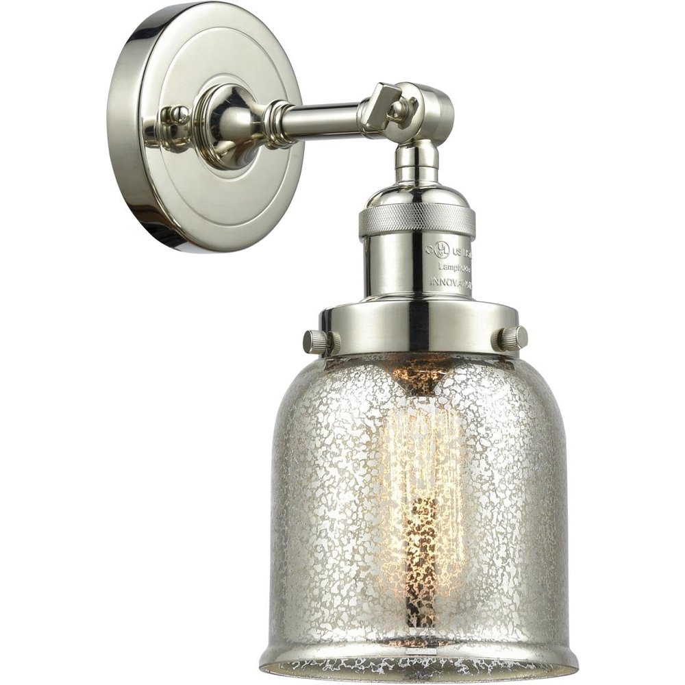 Innovations 201F-PN-G58 1 Light Semi-Flush Mount, Polished Nickel