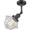 Innovations 201F-OB-G532-LED Transitional LED Semi-Flush Mount from Franklin Restoration Collection in Black Finish, view 1