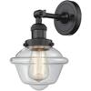 Innovations 201F-OB-G532-LED Transitional LED Semi-Flush Mount from Franklin Restoration Collection in Black Finish, view 2