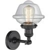 Innovations 201F-OB-G532-LED Transitional LED Semi-Flush Mount from Franklin Restoration Collection in Black Finish, view 3