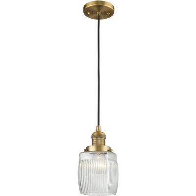 Innovations 201C-BB-G302 1 Light Mini Pendant, Brushed Brass