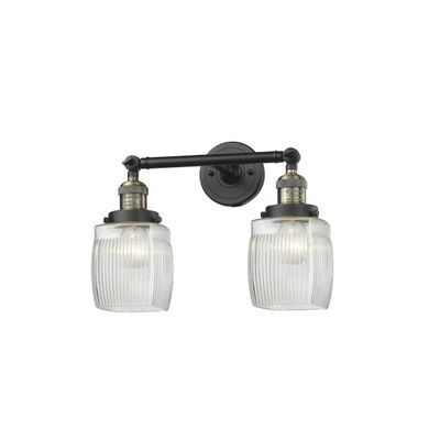 Innovations 208-BAB-G302 2 Light Bathroom Fixture, Black Antique Brass