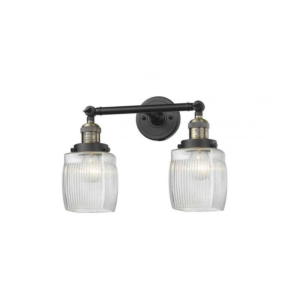 Innovations 208-BAB-G302 2 Light Bathroom Fixture, Black Antique Brass