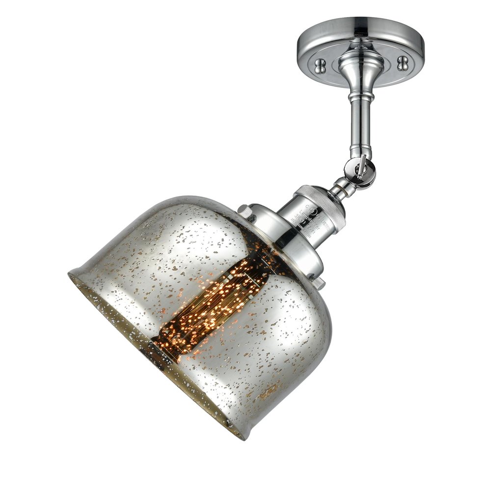 Innovations 201F-PC-G78 1 Light Semi-Flush Mount, Polished Chrome