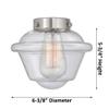 Innovations 201F-OB-G532 1 Light Semi-Flush Mount, Oil Rubbed Bronze view 2