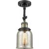 Innovations INNO201F-BAB-G58-LED LED Semi-Flush Mount, Black Antique Brass view 1