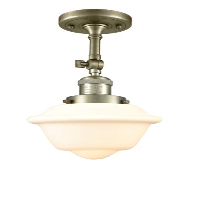Innovations 201F-AB-G531 1 Light Semi-Flush Mount, Antique Brass