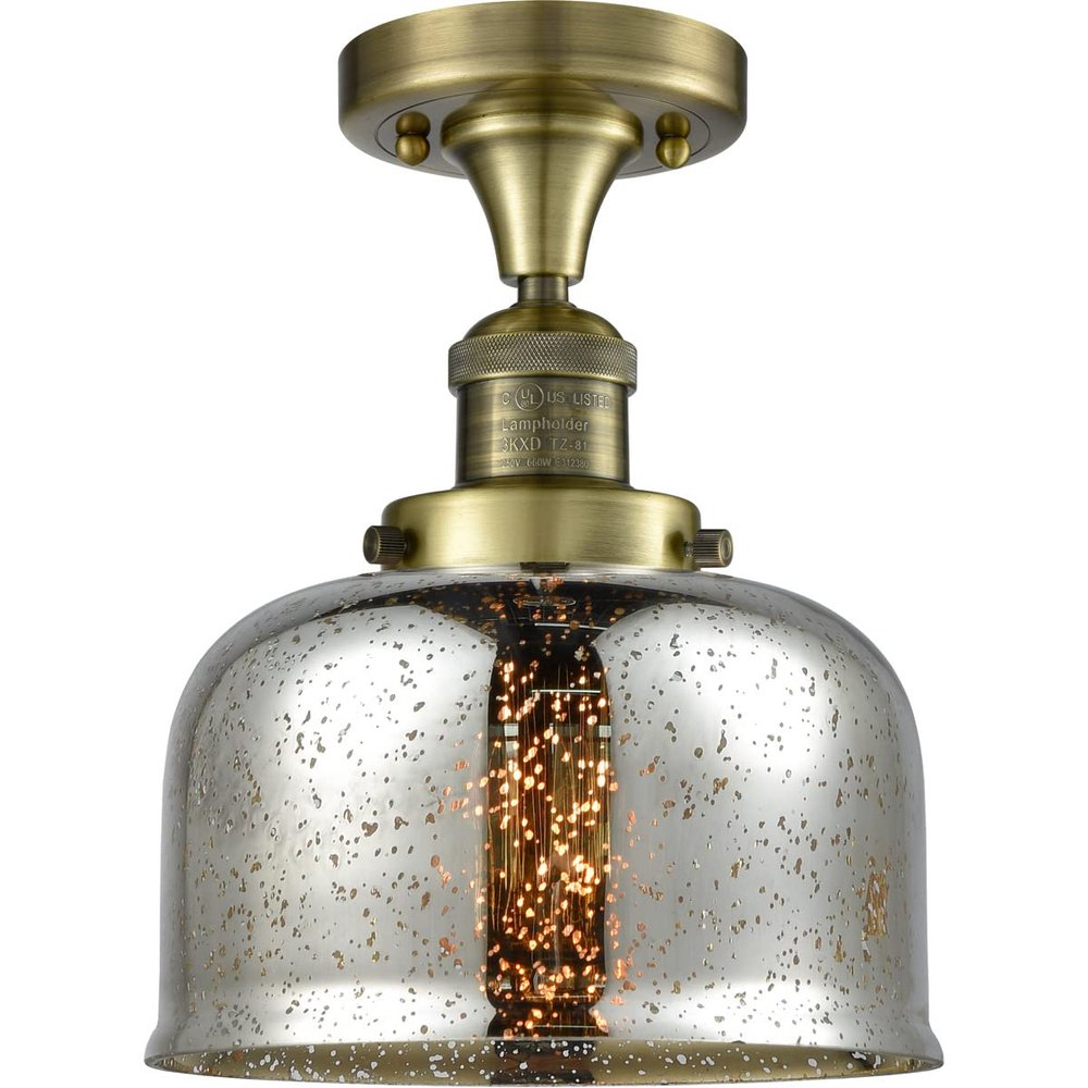 Innovations 517-1CH-AB-G78-LED 1 Light Vintage Dimmable LED Flush Mount, Antique Brass