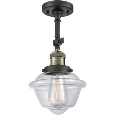 Innovations INNO201F-BAB-G532-LED Influence LED Semi-Flush Mount, Black Antique Brass