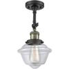 Innovations INNO201F-BAB-G532-LED Influence LED Semi-Flush Mount, Black Antique Brass view 1