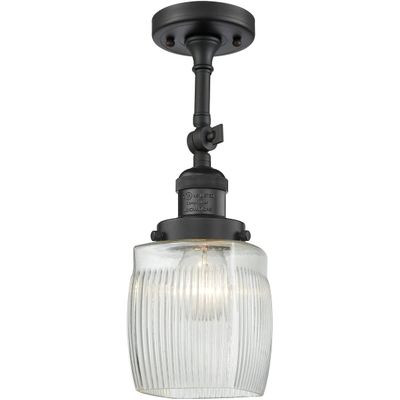 Innovations 201F-BK-G302-LED LED Semi-Flush Mount from Franklin Restoration Collection