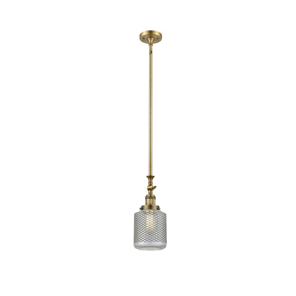 Innovations 206-BB-G262-LED 1 Light Vintage Dimmable LED Mini Pendant, Brushed Brass