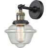 Innovations 201F-BAB-G534-LED European Influence LED Semi-Flush Mount from Franklin Restoration Collection in Black Finish, view 3
