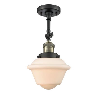 Innovations 201F-BAB-G531 1 Light Semi-Flush Mount, Black Antique Brass