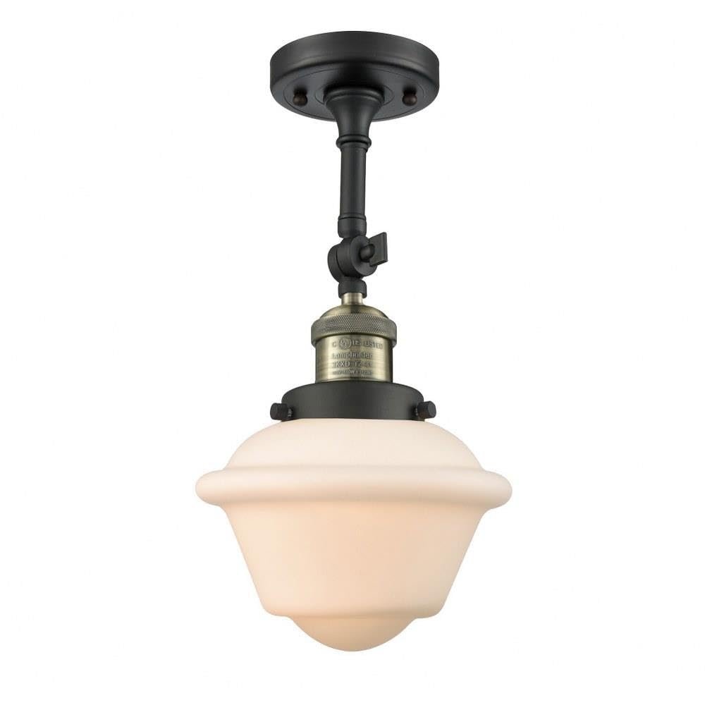 Innovations 201F-BAB-G531 1 Light Semi-Flush Mount, Black Antique Brass