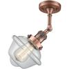 Innovations 201F-AC-G532-LED Transitional LED Semi-Flush Mount from Franklin Restoration Collection in Copper Finish, view 2
