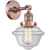 Innovations 201F-AC-G532-LED Transitional LED Semi-Flush Mount from Franklin Restoration Collection in Copper Finish, view 3