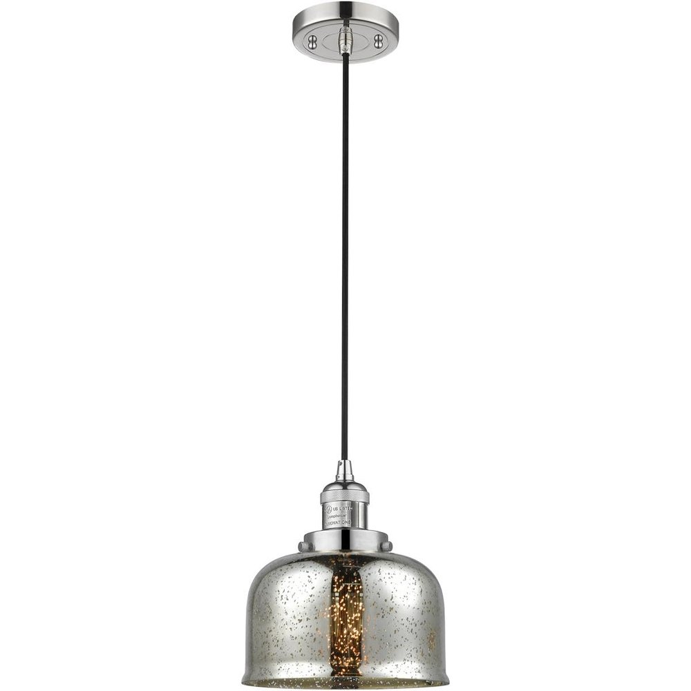 Innovations 201C-PN-G78-LED Transitional LED Mini Pendant from Franklin Restoration Collection in Polished Nickel Finish,