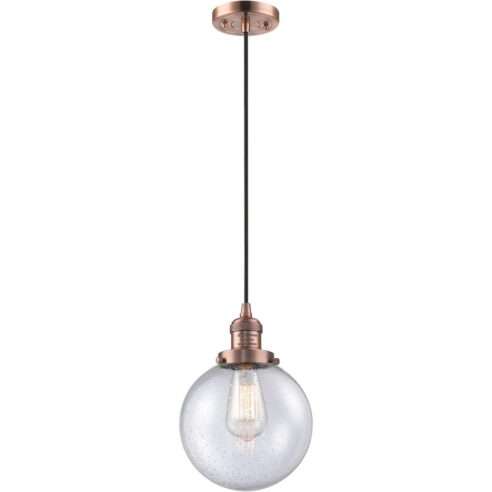 Innovations 201C-AC-G204-8-LED LED Mini Pendant from Franklin Restoration Collection
