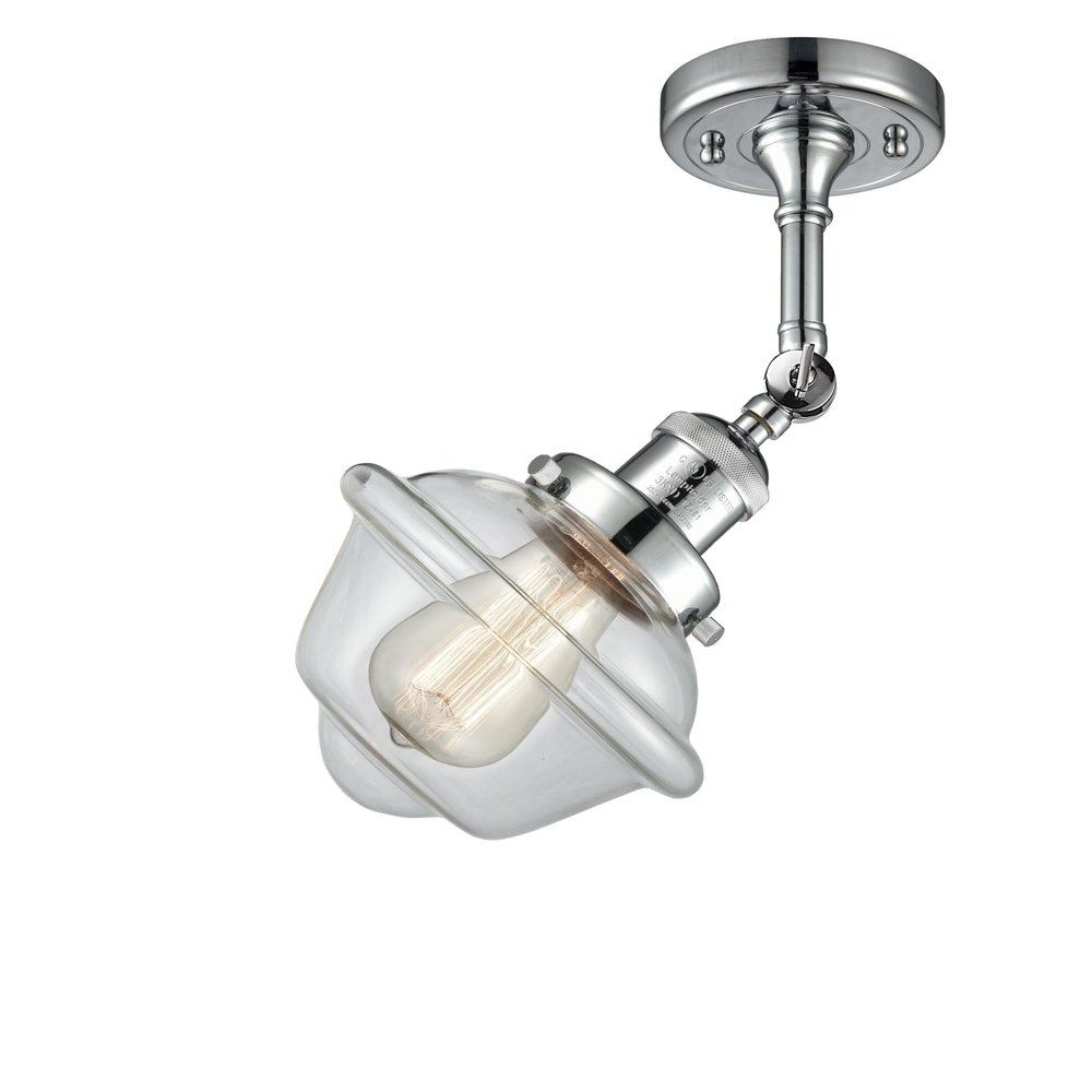 Innovations 201F-PC-G532 1 Light Semi-Flush Mount, Polished Chrome