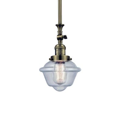 Innovations 206-AB-G534 1 Light Mini Pendant, Antique Brass