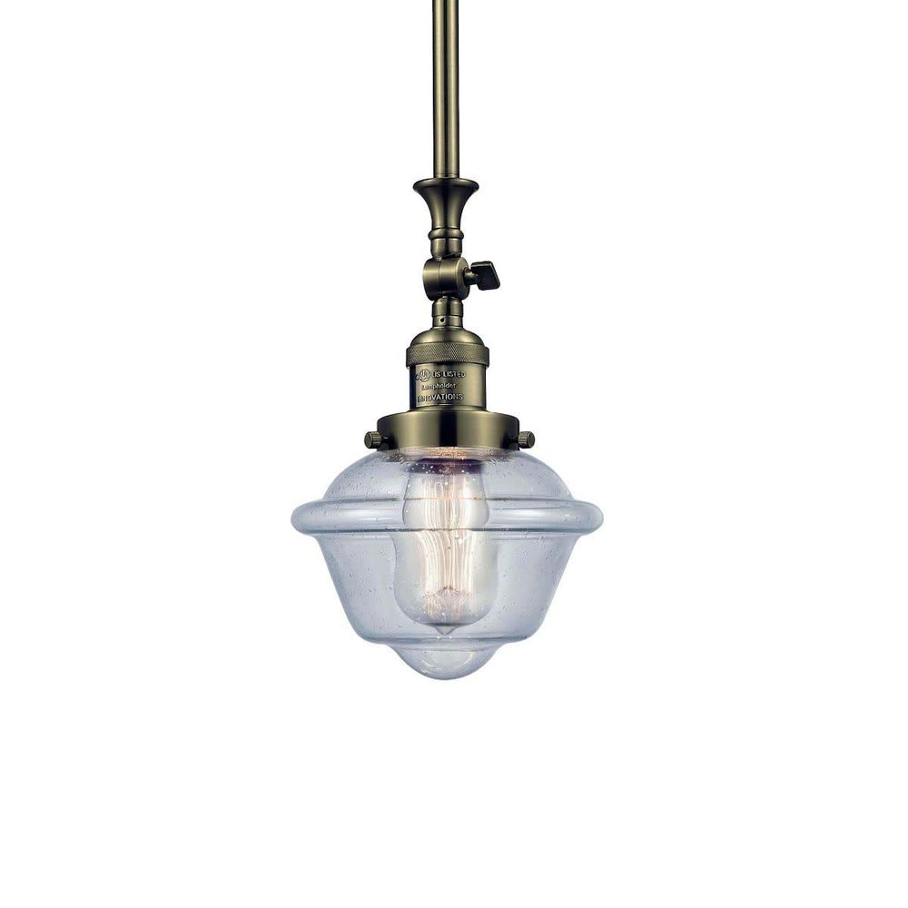 Innovations 206-AB-G534 1 Light Mini Pendant, Antique Brass