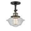 Innovations 201F-BAB-G534 1 Light Semi-Flush Mount, Black Antique Brass view 1